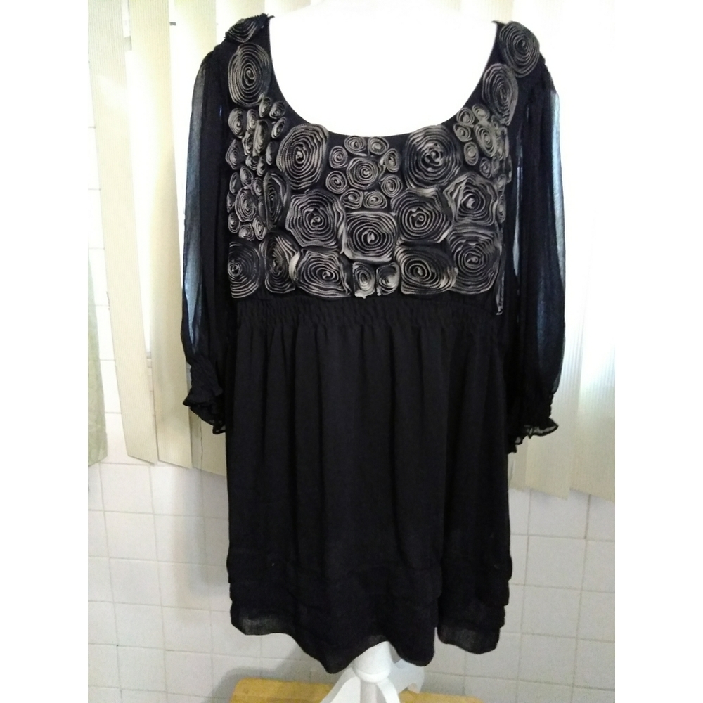 ECI Black Blouse-Top size 3x